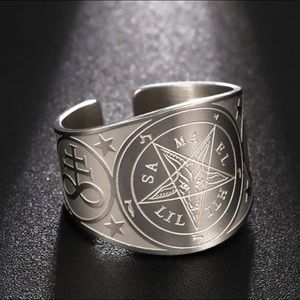 Baphomet Samael Lilith Satan Lucifer Sigil Pentagram Jewelry Leviathans Cross